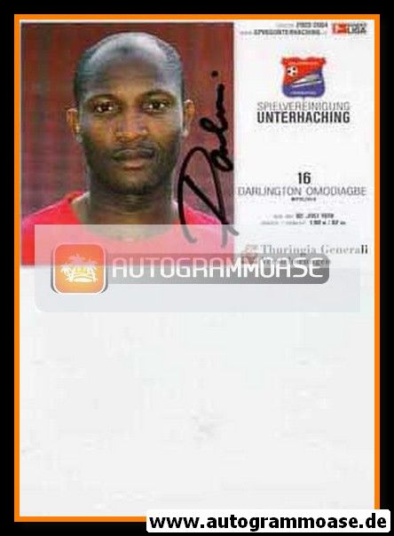 Autogramm Fussball | SpVgg Unterhaching | 2003 | Darlington OMADIAGBE