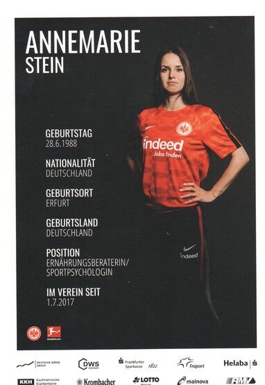 Autogramm Fussball | Eintracht Frankfurt | 2017 | Annemarie STEIN