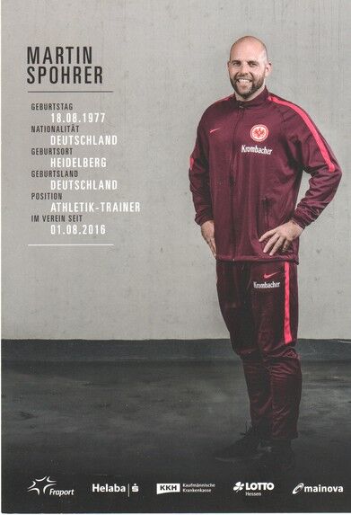 Autogramm Fussball | Eintracht Frankfurt | 2016 | Martin SPOHRER