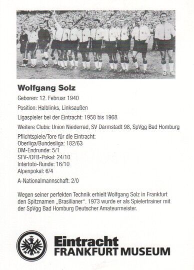 AK Fussball | Eintracht Frankfurt | 1950er Retro | Wolfgang SOLZ