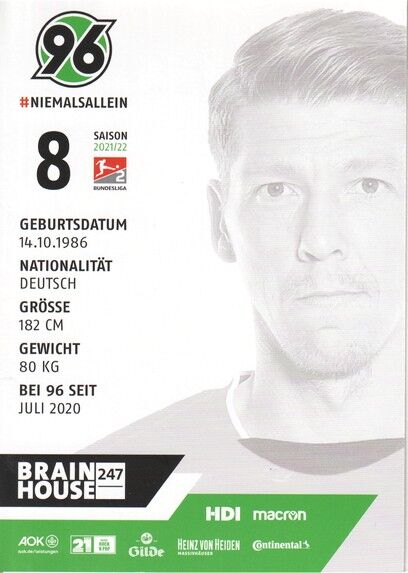Autogramm Fussball | Hannover 96 | 2021 | Mike FRANTZ