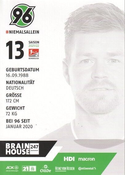Autogramm Fussball | Hannover 96 | 2021 | Dominik KAISER