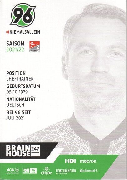 Autogramm Fussball | Hannover 96 | 2021 | Jan ZIMMERMANN 