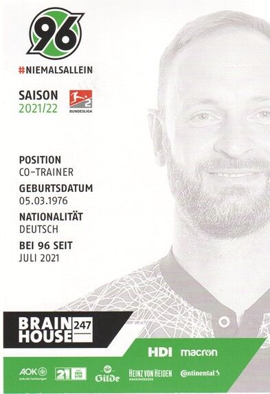 Autogramm Fussball | Hannover 96 | 2021 | Jens JANSEN