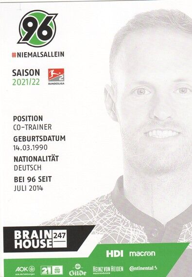 Autogramm Fussball | Hannover 96 | 2021 | Lars BARLEMANN