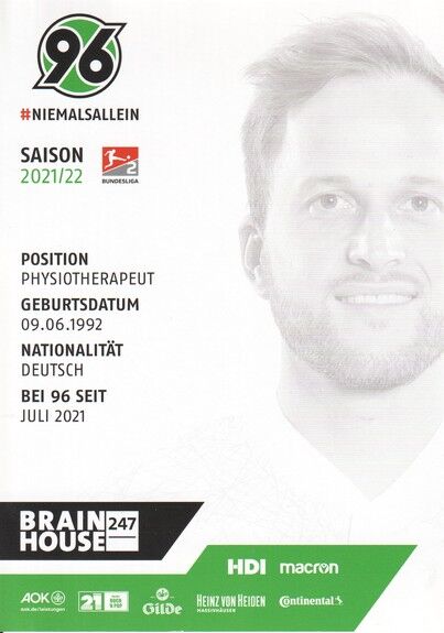 Autogramm Fussball | Hannover 96 | 2021 | Rudi EHMANN