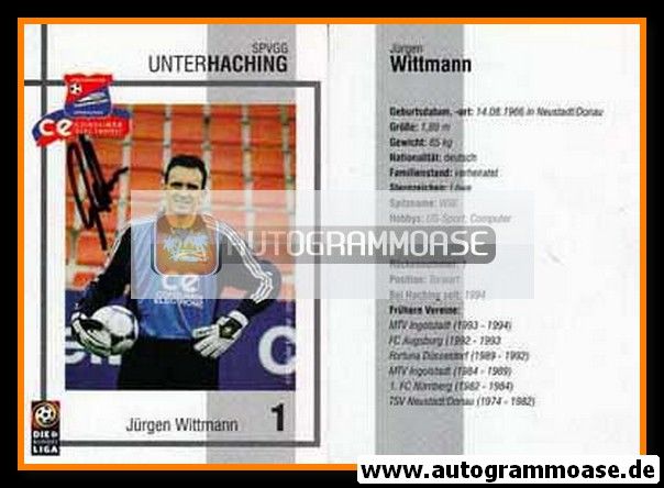 Autogramm Fussball | SpVgg Unterhaching | 2000 | Jürgen WITTMANN