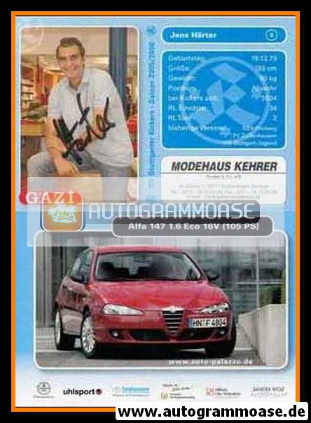 Autogramm Fussball | Stuttgarter Kickers | 2005 | Jens HÄRTER