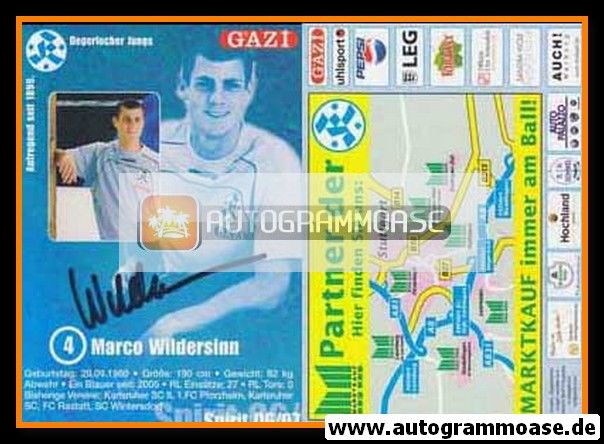 Autogramm Fussball | Stuttgarter Kickers | 2006 | Marco WILDERSINN