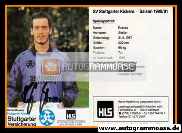 Autogramm Fussball | Stuttgarter Kickers | 1990 | Stefan BRASAS