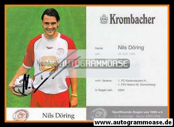 Autogramm Fussball | Sportfreunde Siegen | 2005 | Nils DÖRING
