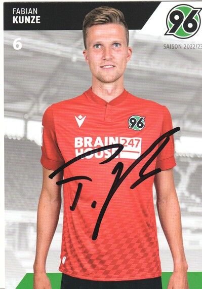 Autogramm Fussball | Hannover 96 | 2022 | Fabian KUNZE