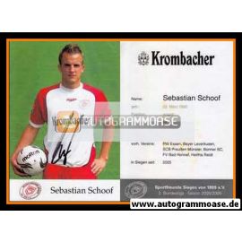 Autogramm Fussball | Sportfreunde Siegen | 2005 | Sebastian SCHOOF