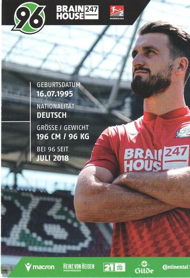 Autogramm Fussball | Hannover 96 | 2022 | Hendrik WEYDANDT
