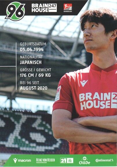 Autogramm Fussball | Hannover 96 | 2022 | Sei MUROYA