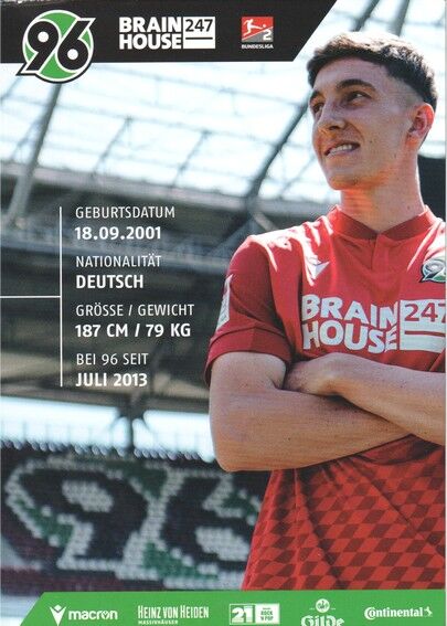 Autogramm Fussball | Hannover 96 | 2022 | Tim WALBRECHT