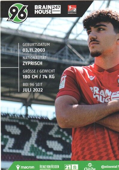 Autogramm Fussball | Hannover 96 | 2022 | Antonio FOTI