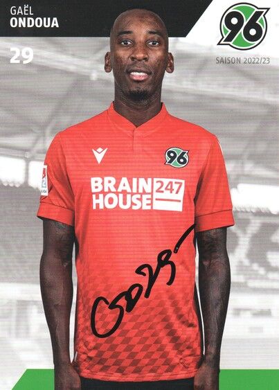 Autogramm Fussball | Hannover 96 | 2022 | Gael ONDOUA