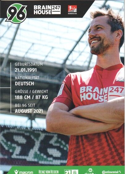 Autogramm Fussball | Hannover 96 | 2022 | Julian BÖRNER