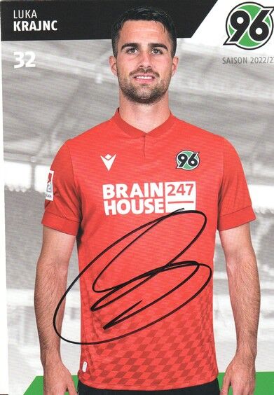 Autogramm Fussball | Hannover 96 | 2022 | Luka KRAJNC