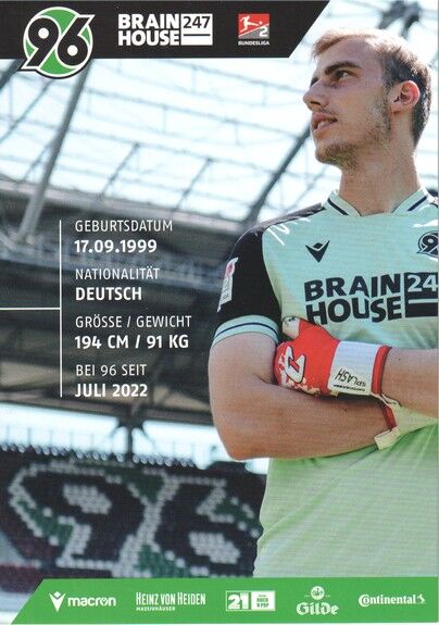 Autogramm Fussball | Hannover 96 | 2022 | Toni STAHL