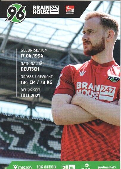 Autogramm Fussball | Hannover 96 | 2022 | Sebastian KERK