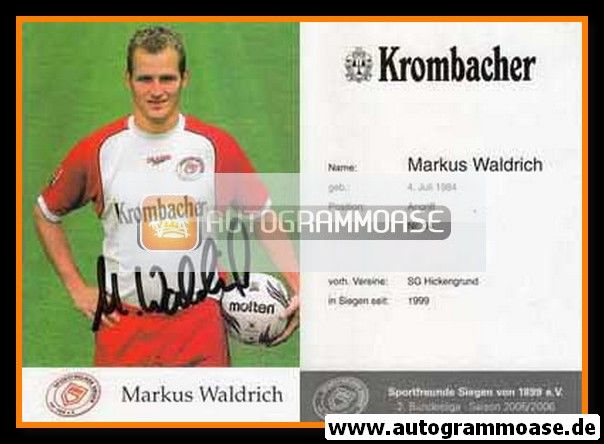 Autogramm Fussball | Sportfreunde Siegen | 2005 | Markus WALDRICH