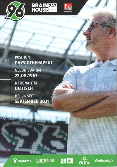 Autogramm Fussball | Hannover 96 | 2022 | Markus WITKOP