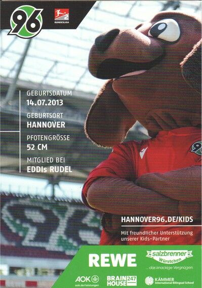 Autogramm Fussball | Hannover 96 | 2022 | EDDI (Maskottchen)