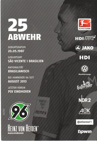 Autogramm Fussball | Hannover 96 | 2015 | MARCELO