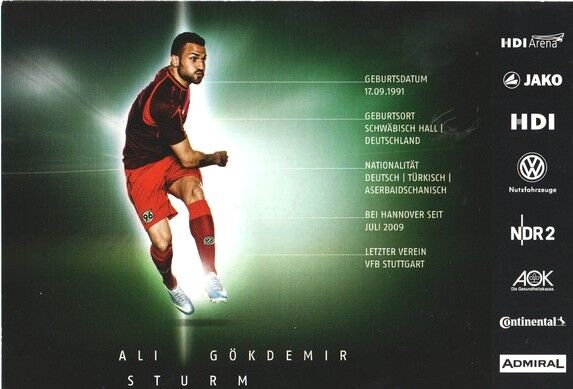 Autogramm Fussball | Hannover 96 | 2013 | Ali GÖKDEMIR
