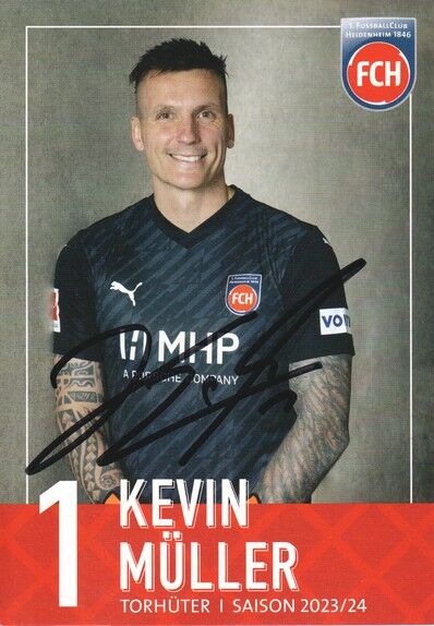 Autogramm Fussball | 1. FC Heidenheim 1846 | 2023 | Kevin MÜLLER