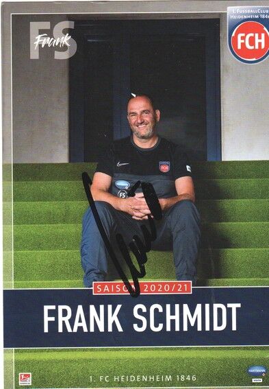 Autogramm Fussball | 1. FC Heidenheim 1846 | 2020 | Frank SCHMIDT