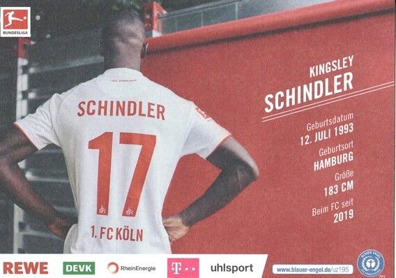 Autogramm Fussball | 1. FC Köln | 2021 | Kingsley SCHINDLER