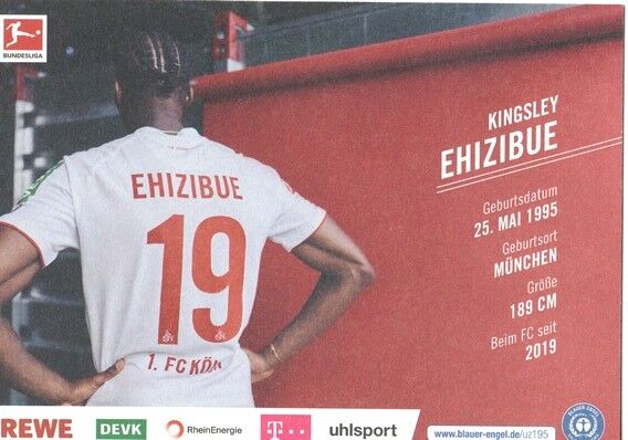 Autogramm Fussball | 1. FC Köln | 2021 | Kingsley EHIZIBUE