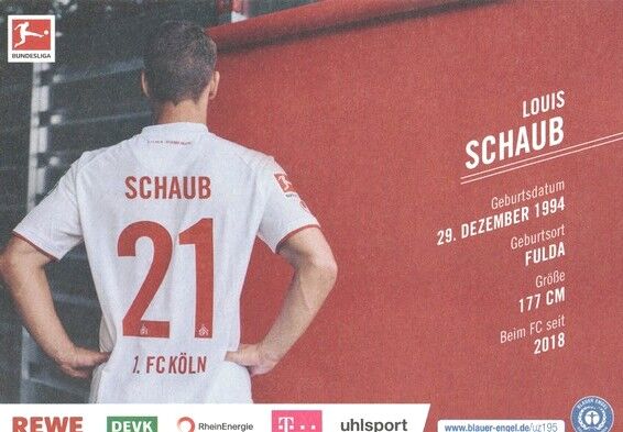 Autogramm Fussball | 1. FC Köln | 2021 | Louis SCHAUB