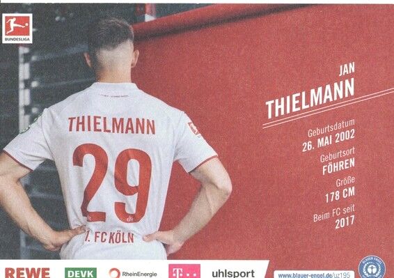 Autogramm Fussball | 1. FC Köln | 2021 | Jan THIELMANN