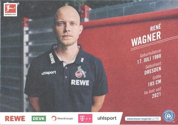 Autogramm Fussball | 1. FC Köln | 2021 | Rene WAGNER