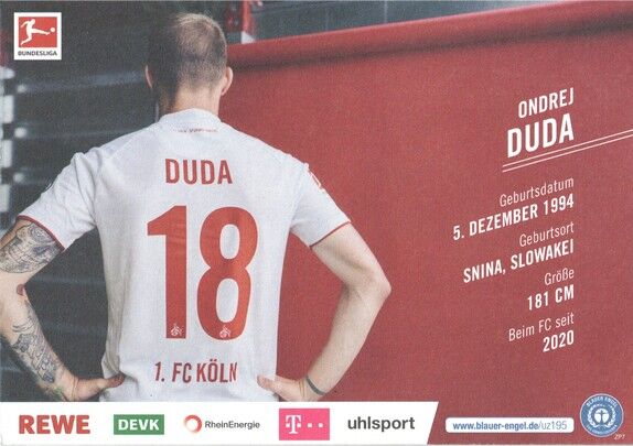 Autogramm Fussball | 1. FC Köln | 2021 | Ondrej DUDA