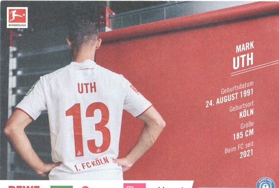 Autogramm Fussball | 1. FC Köln | 2021 | Mark UTH