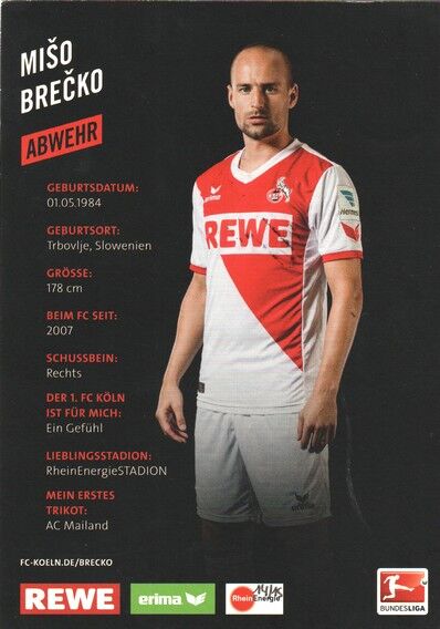 Autogramm Fussball | 1. FC Köln | 2014 | Miso BRECKO