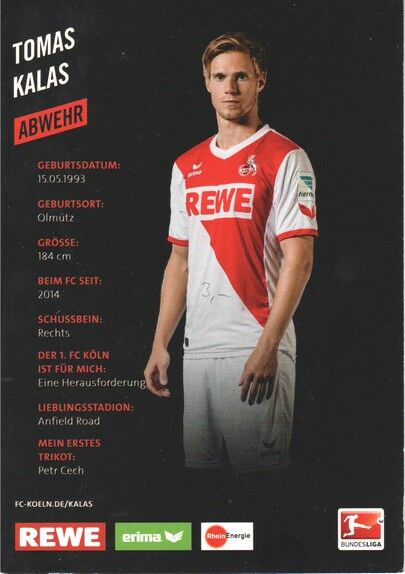 Autogramm Fussball | 1. FC Köln | 2014 | Tomas KALAS