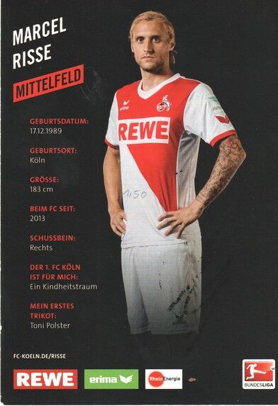Autogramm Fussball | 1. FC Köln | 2014 | Marcel RISSE