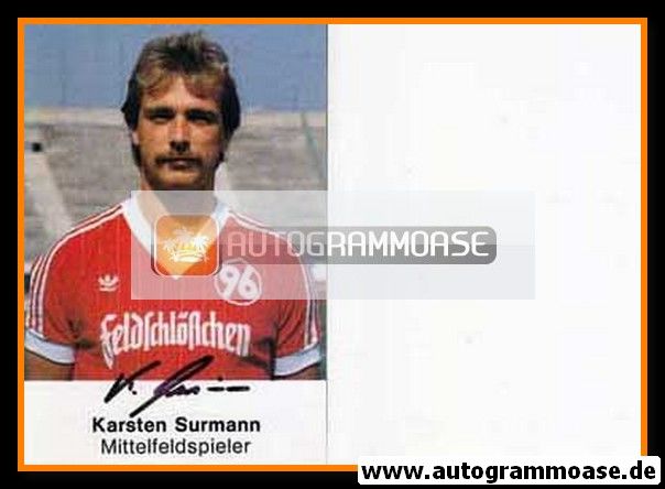 Autogramm Fussball | Hannover 96 | 1985 | Karsten SURMANN