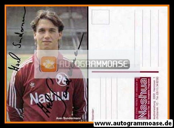 Autogramm Fussball | Hannover 96 | 1989 | Axel SUNDERMANN