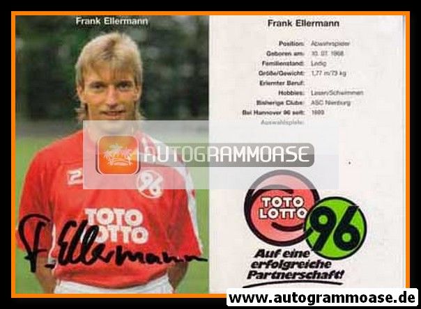 Autogramm Fussball | Hannover 96 | 1992 | Frank ELLERMANN