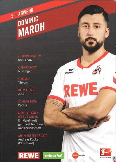 Autogramm Fussball | 1. FC Köln | 2015 | Dominic MAROH