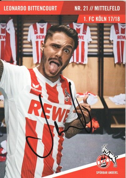 Autogramm Fussball | 1. FC Köln | 2017 | Leonardo BITTENCOURT