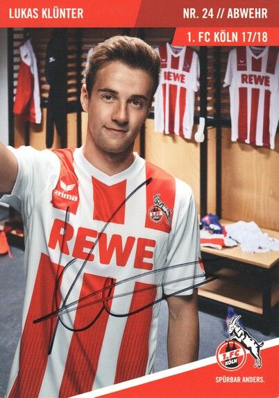 Autogramm Fussball | 1. FC Köln | 2017 | Lukas KLÜNTER
