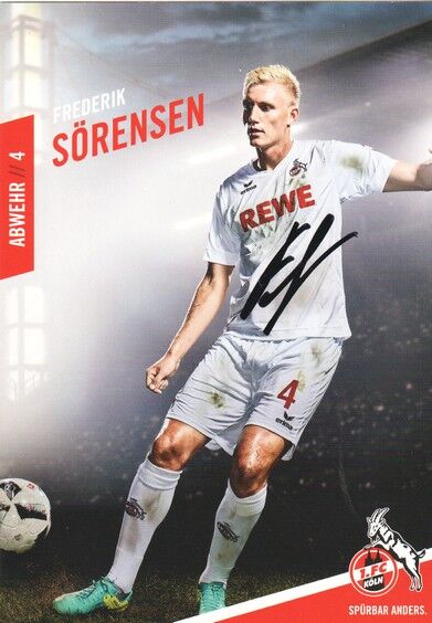 Autogramm Fussball | 1. FC Köln | 2016 | Frederik SÖRENSEN